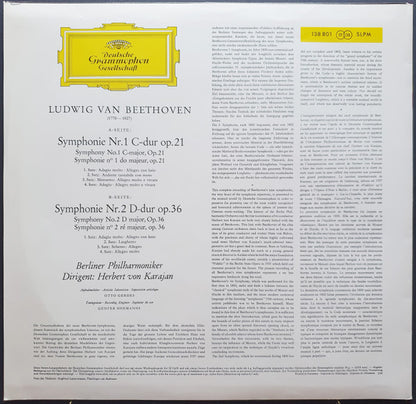 Ludwig van Beethoven - Herbert von Karajan · Berliner Philharmoniker : Symphonien 1 & 2 (LP,Stereo)
