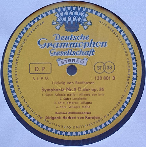 Ludwig van Beethoven - Herbert von Karajan · Berliner Philharmoniker : Symphonien 1 & 2 (LP,Stereo)