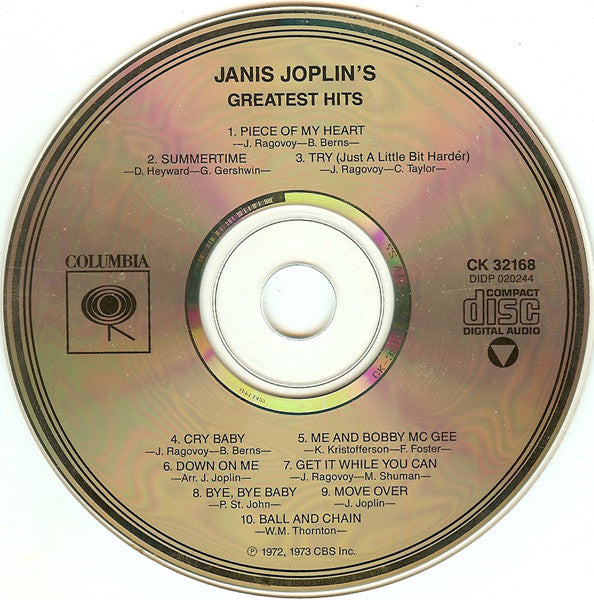 Janis Joplin : Janis Joplin's Greatest Hits (Compilation,Reissue,Repress)