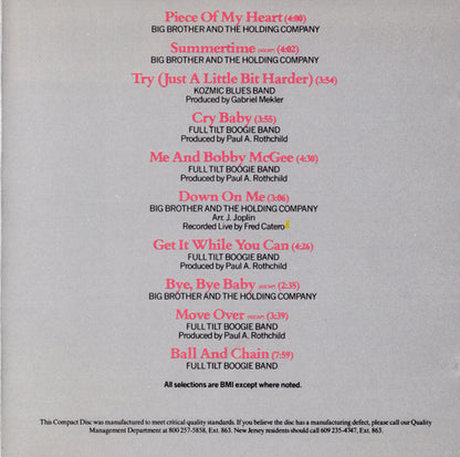 Janis Joplin : Janis Joplin's Greatest Hits (Compilation,Reissue,Repress)