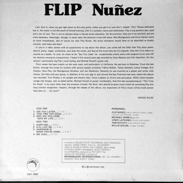 Flip Nunez : My Own Time And Space (LP,Album)