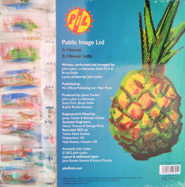 Public Image Limited : Hawaii (7",45 RPM,Single,Limited Edition)