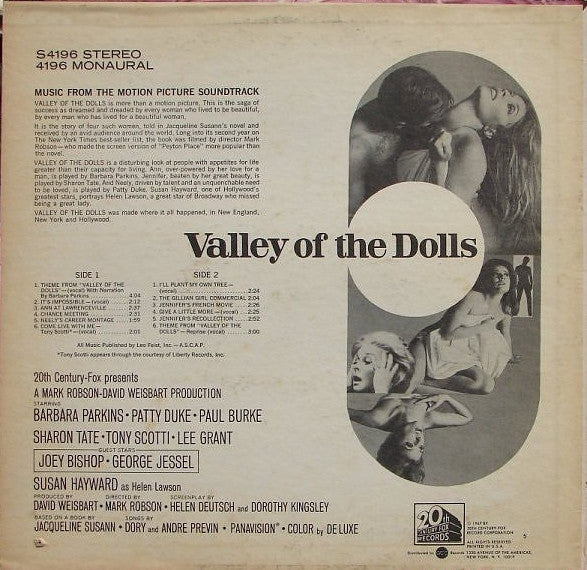 Dory Previn And André Previn Conducted By John Williams (4) : Valley Of The Dolls (Music From The Motion Picture Soundtrack) (LP,Album,Stereo)