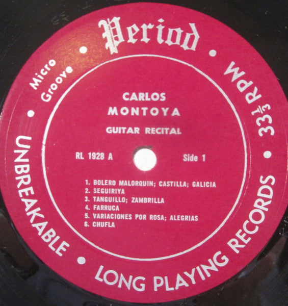 Carlos Montoya : Guitar Recital (LP,Album,Mono)