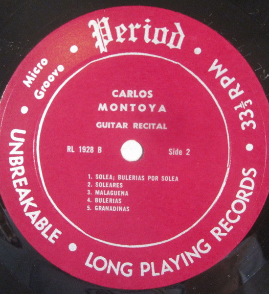 Carlos Montoya : Guitar Recital (LP,Album,Mono)