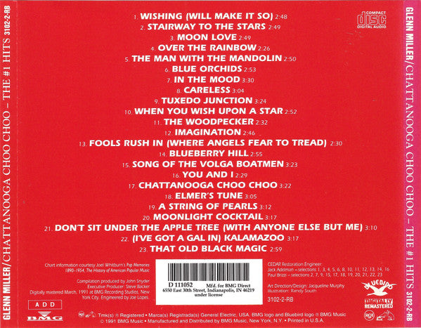 Glenn Miller : Chattanooga Choo Choo - The #1 Hits (Compilation,Club Edition,Remastered)