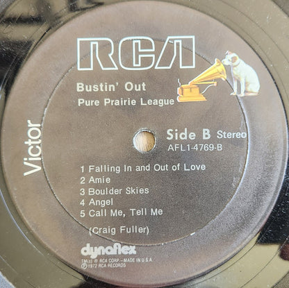 Pure Prairie League : Bustin' Out (LP,Album,Reissue,Stereo)