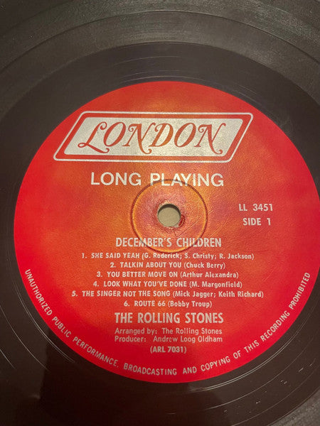 Rolling Stones, The : December's Children (And Everybody's) (LP,Mono)
