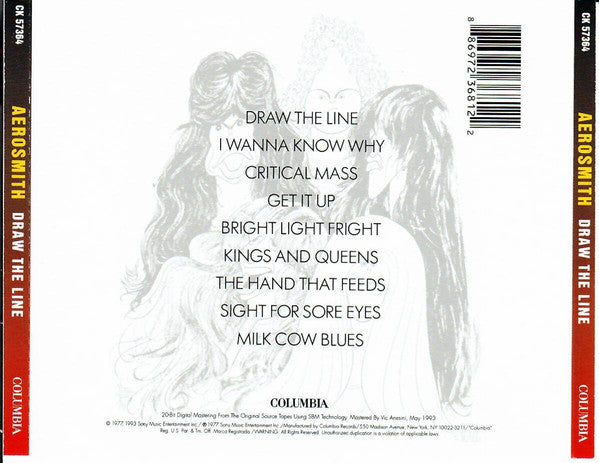 Aerosmith : Draw The Line (Album,Remastered,Reissue)