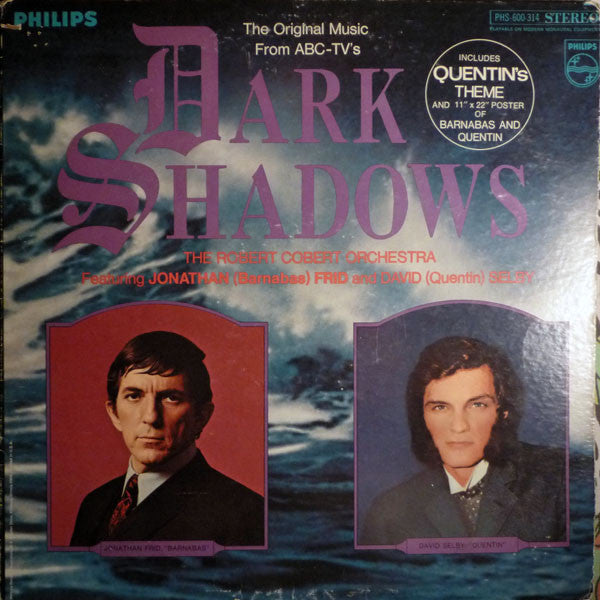 Robert Cobert Orchestra, The Featuring Jonathan Frid And David Selby : The Original Music From ABC-TV's Dark Shadows (LP,Album,Stereo)