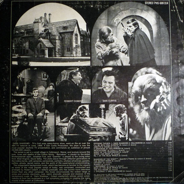 Robert Cobert Orchestra, The Featuring Jonathan Frid And David Selby : The Original Music From ABC-TV's Dark Shadows (LP,Album,Stereo)