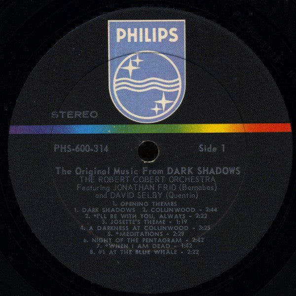 Robert Cobert Orchestra, The Featuring Jonathan Frid And David Selby : The Original Music From ABC-TV's Dark Shadows (LP,Album,Stereo)