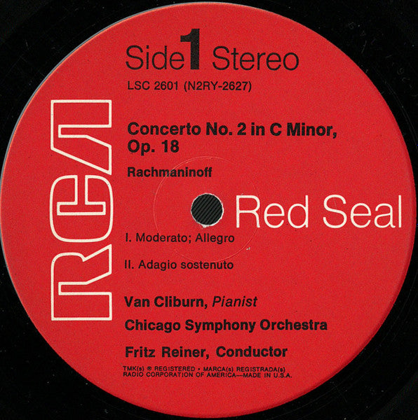 Sergei Vasilyevich Rachmaninoff : Van Cliburn, Fritz Reiner, Chicago Symphony Orchestra : Concerto No. 2 (LP,Album,Reissue,Stereo)