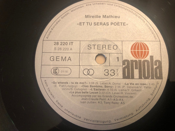 Mireille Mathieu : Et Tu Seras Poète (LP,Album)