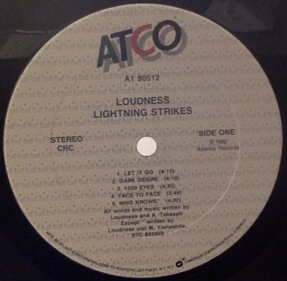 Loudness (5) : Lightning Strikes (LP,Album,Club Edition)