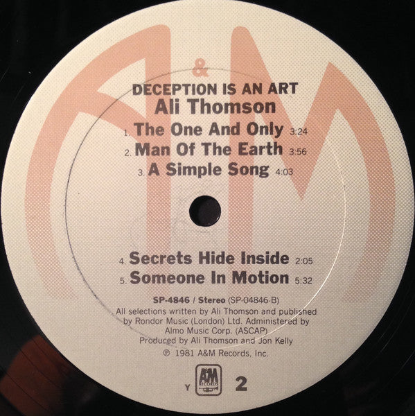 Ali Thomson : Deception Is An Art (LP,Album)