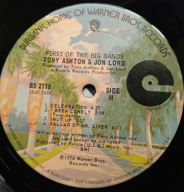 Ashton & Lord : First Of The Big Bands (LP,Album)