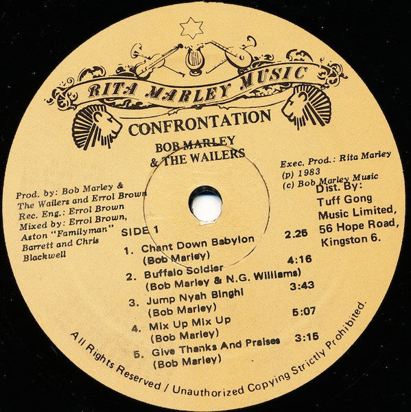 Bob Marley & The Wailers : Confrontation (LP,Album,Stereo)