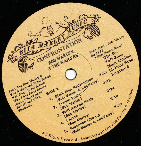 Bob Marley & The Wailers : Confrontation (LP,Album,Stereo)