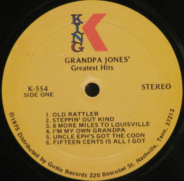 Grandpa Jones : Grandpa Jones Sings His Greatest Hits (LP,Compilation,Reissue,Remastered,Stereo)