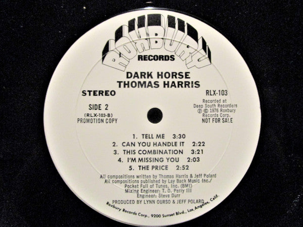 Thomas Harris : Dark Horse (LP,Album,Promo,Stereo)
