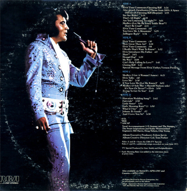 Elvis Presley : Elvis In Concert (LP,Album)