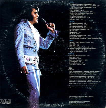 Elvis Presley : Elvis In Concert (LP,Album)