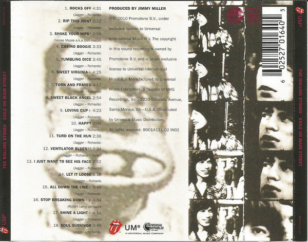 Rolling Stones, The : Exile On Main St (Album,Remastered,Reissue)