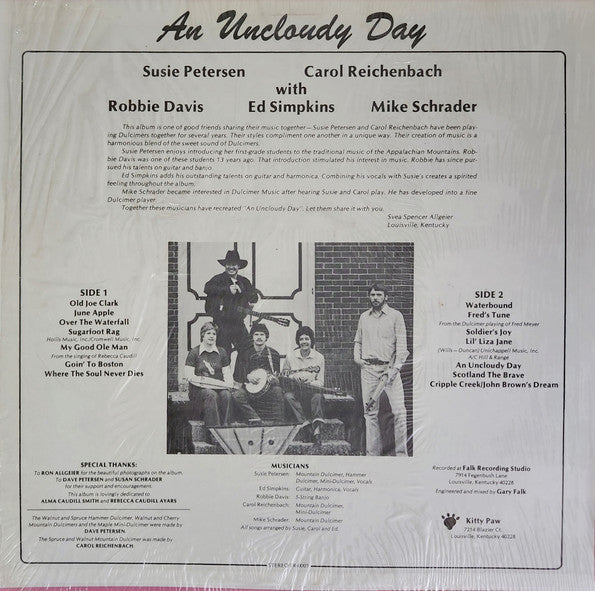 Susie Petersen, Carol Reichenbach : An Uncloudy Day (LP,Album)