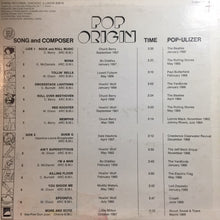 Various : Pop Origins (LP,Compilation,Mono)