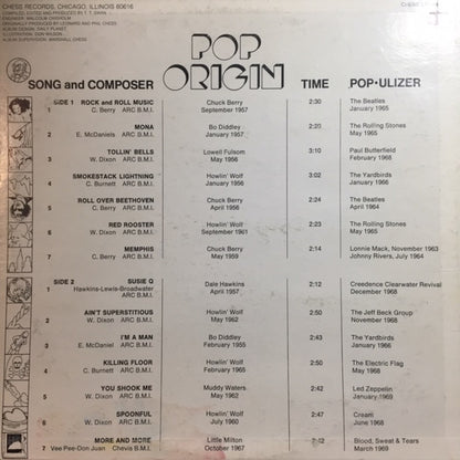 Various : Pop Origins (LP,Compilation,Mono)