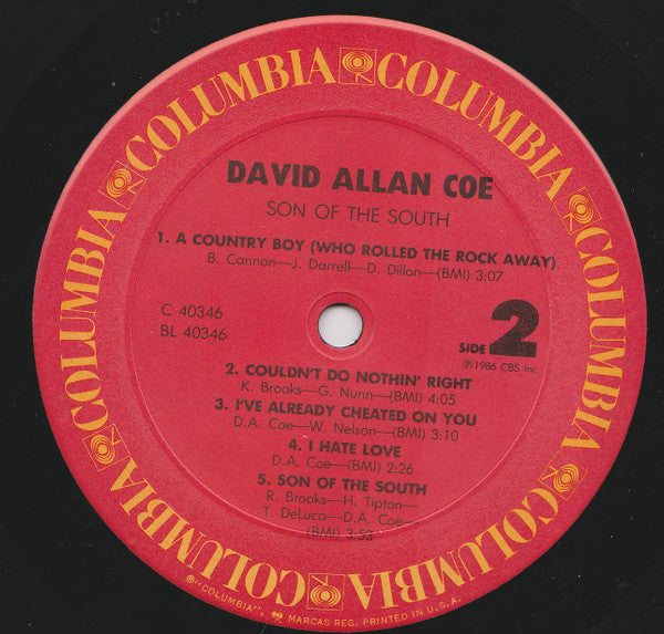 David Allan Coe : Son Of The South (LP,Album,Stereo)