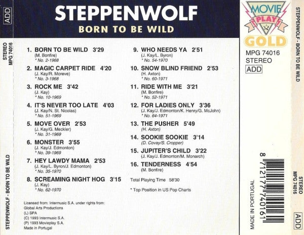 Steppenwolf : Born To Be Wild (Compilation)