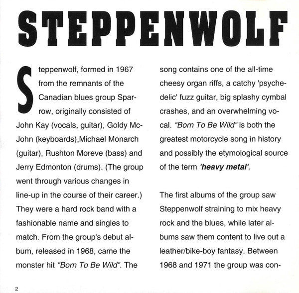 Steppenwolf : Born To Be Wild (Compilation)