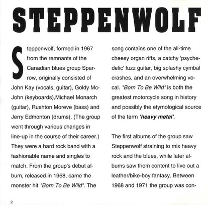 Steppenwolf : Born To Be Wild (Compilation)