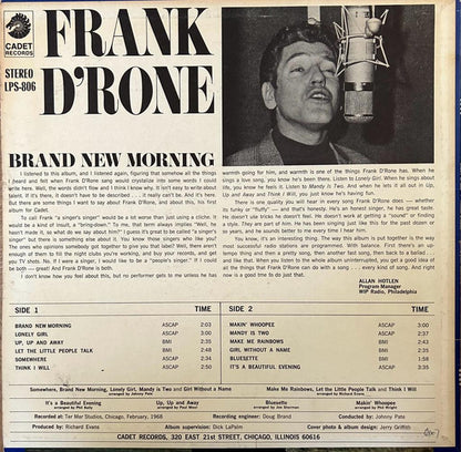 Frank D'Rone : Brand New Morning (LP,Album,Stereo)