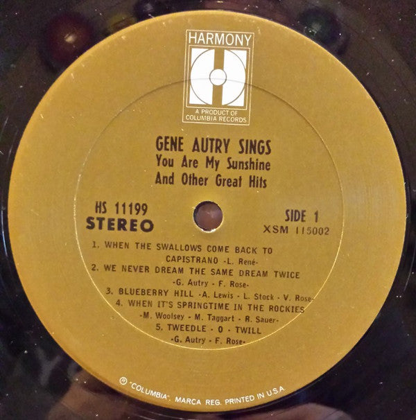 Gene Autry : You Are  My Sunshine And Other Great Hits (LP,Compilation)