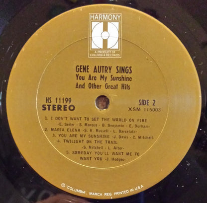 Gene Autry : You Are  My Sunshine And Other Great Hits (LP,Compilation)