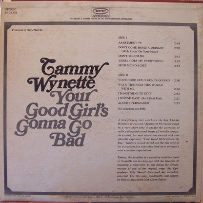 Tammy Wynette : Your Good Girl's Gonna Go Bad (LP,Album,Stereo)