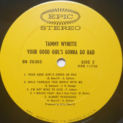 Tammy Wynette : Your Good Girl's Gonna Go Bad (LP,Album,Stereo)