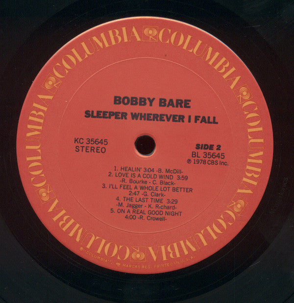 Bobby Bare : Sleeper Wherever I Fall (LP,Album)