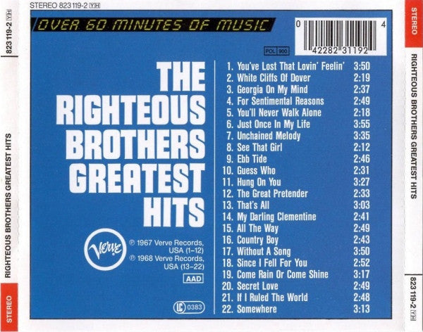 Righteous Brothers, The : Greatest Hits (Compilation)