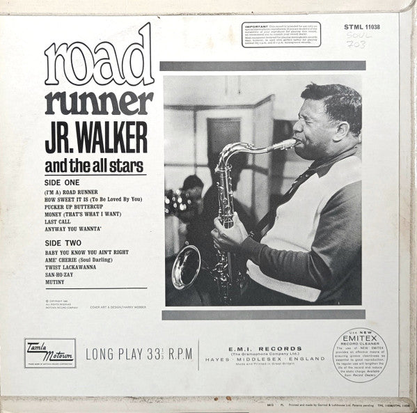Junior Walker & The All Stars : Road Runner (LP,Stereo)
