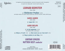 Leonard Bernstein, Aaron Copland, Samuel Barber, Corydon Singers Conducted By Matthew Best (2) : Bernstein: Chichester Psalms / Copland: In The Beginning & Three Motets / Barber: Agnus Dei (Stereo)
