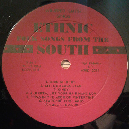 Winifred Smith : Ethnic Folk Songs From The South (LP,Album,Mono)