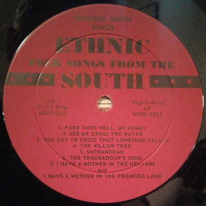 Winifred Smith : Ethnic Folk Songs From The South (LP,Album,Mono)