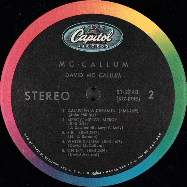 David McCallum : McCallum (LP,Album)