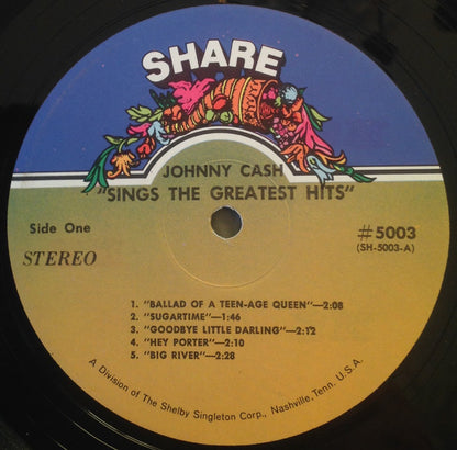 Johnny Cash : Sings The Greatest Hits (LP,Compilation)