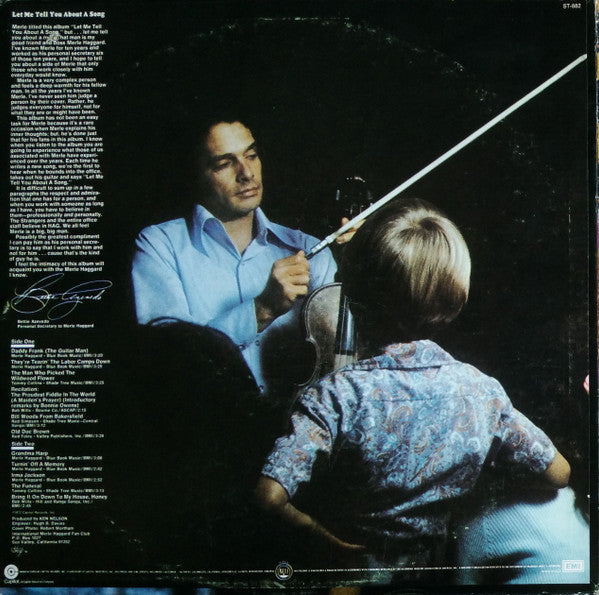 Merle Haggard And Strangers (5), The : Let Me Tell You About A Song (LP,Album)