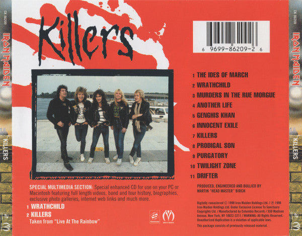 Iron Maiden : Killers (Album,Enhanced,Reissue,Remastered,Repress)